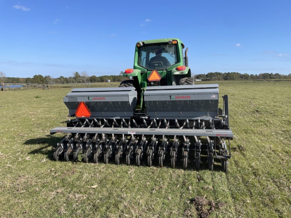 MULTI-drill working a pasture field